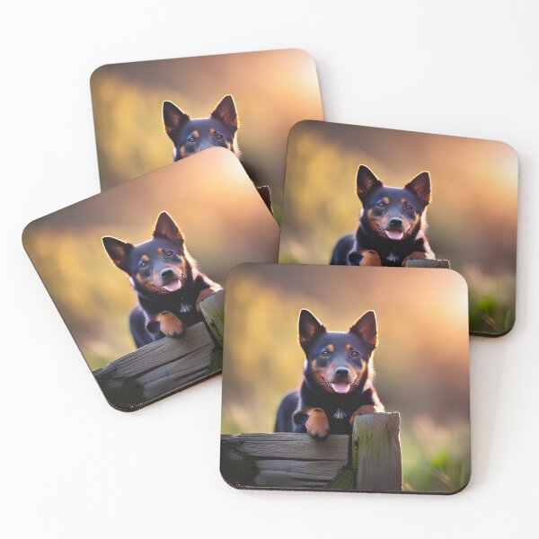Item preview, A Lancashire Heeler dog rests by a fence after a long walk.  designed and sold by Zen-Hues.