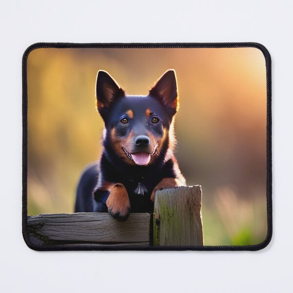 Item preview, A Lancashire Heeler dog rests by a fence after a long walk.  designed and sold by Zen-Hues.