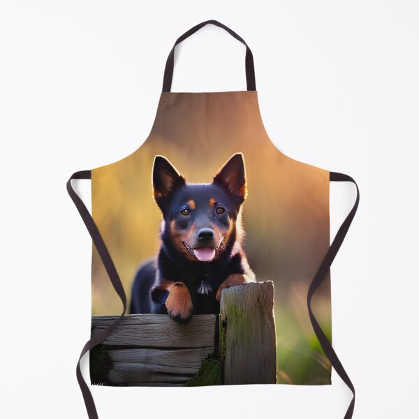 Item preview, A Lancashire Heeler dog rests by a fence after a long walk. designed and sold by Zen-Hues.