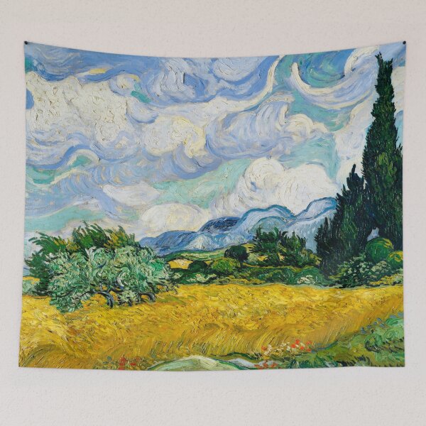 Item preview, Van Gogh Wheatfield with Cypresses Vintage Art designed and sold by vintagevivian.
