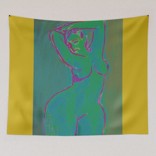 Item preview, Female nude with elegantly flowing curves designed and sold by pulchritude560.