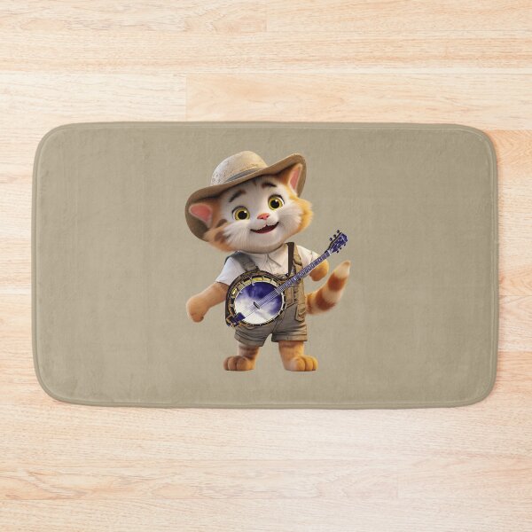 Item preview, Cat and banjo country music designed and sold by Artbellachi.