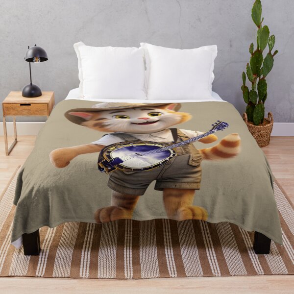 Item preview, Cat and banjo country music designed and sold by Artbellachi.