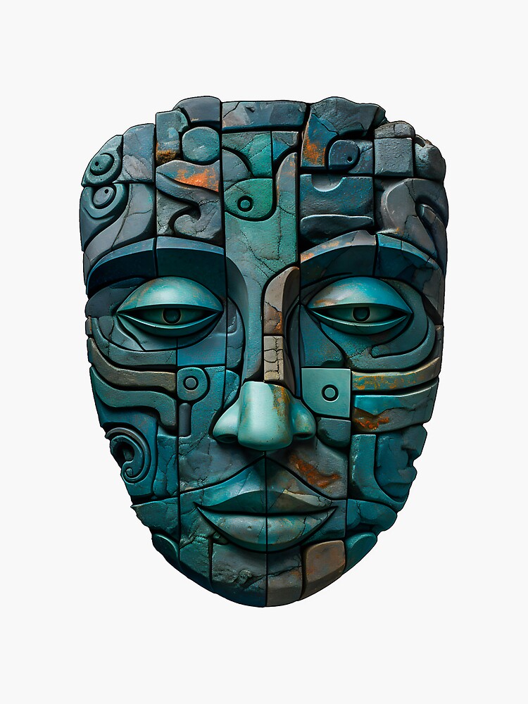 Moai Stone FACE Sticker for Sale by 9DesignArt