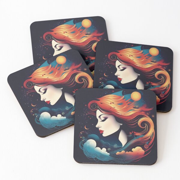 Item preview, Contemplative Woman under the Starry Night designed and sold by Wubimonkey.