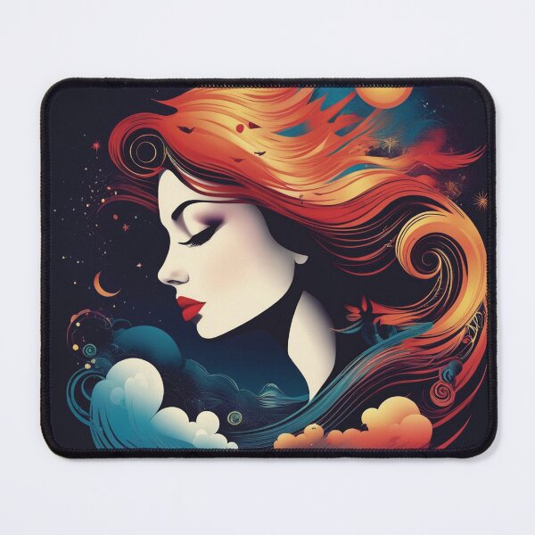 Item preview, Contemplative Woman under the Starry Night designed and sold by Wubimonkey.
