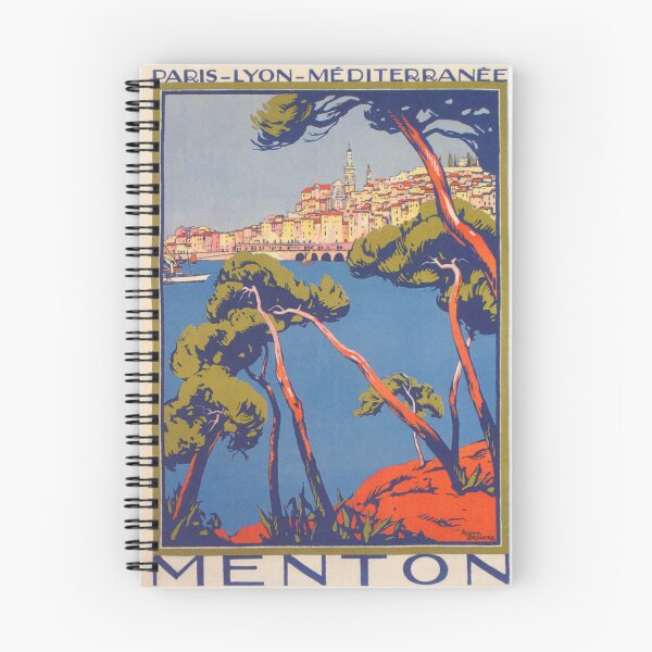 Item preview, Menton France Vintage Travel Poster designed and sold by vintagevivian.