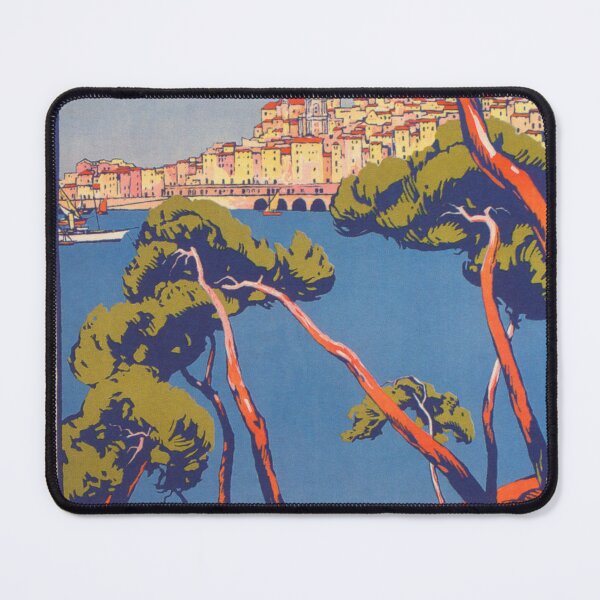 Item preview, Menton France Vintage Travel Poster designed and sold by vintagevivian.