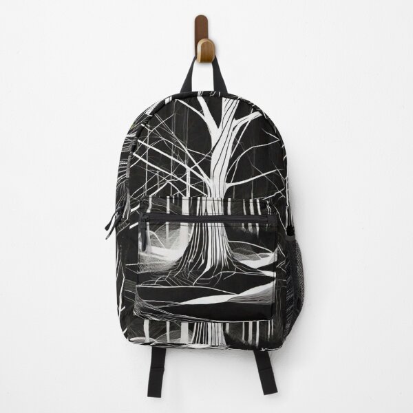 Item preview, Haunted Forest Landscape – Black and White Art 17 designed and sold by Benito Del Ray.