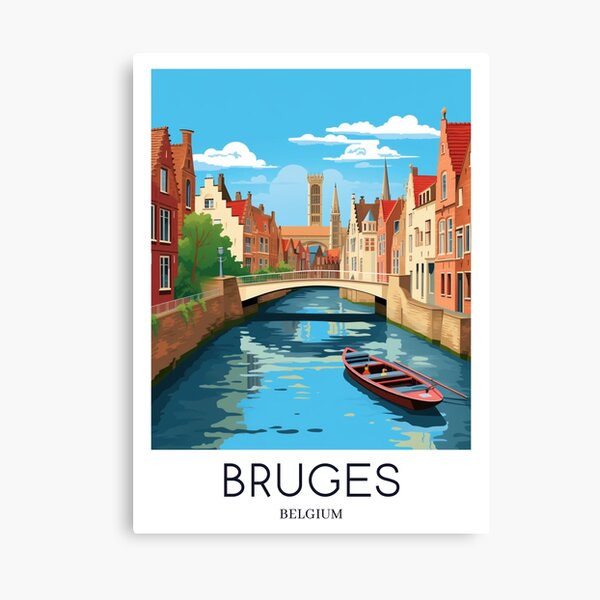 Item preview, A Pop Art Travel Print of Bruges - Belgium  designed and sold by StudioRedKoala.