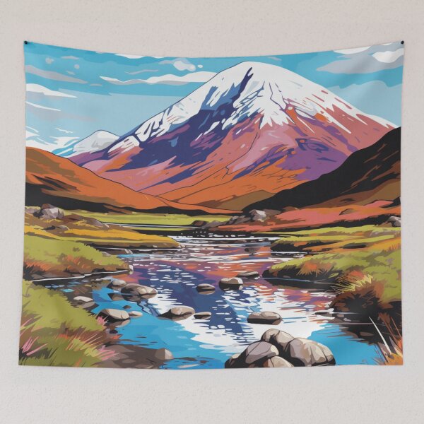 Item preview, A Pop Art Travel Print of Ben Nevis - Scotland  designed and sold by StudioRedKoala.