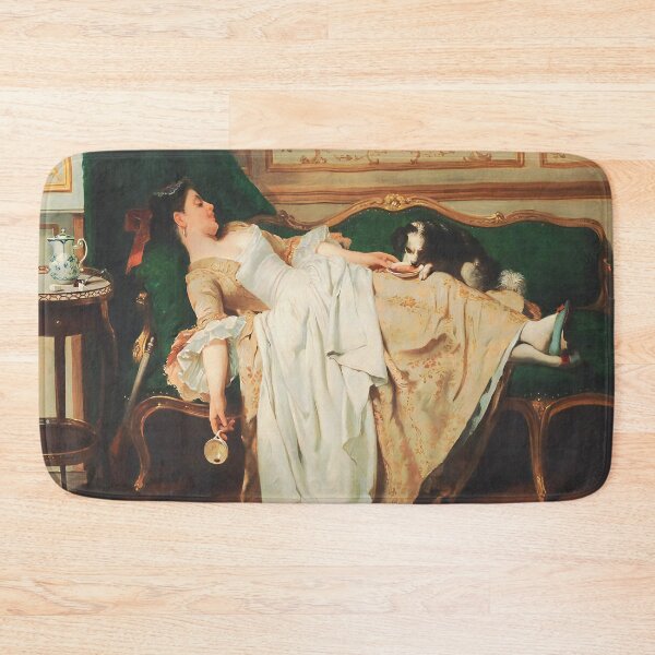 Item preview, Woman and Dog Portrait, Vintage Wall Art designed and sold by vintagevivian.