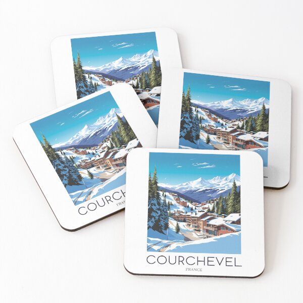 Item preview, A Pop Art Travel Print of Courchevel - France  designed and sold by StudioRedKoala.