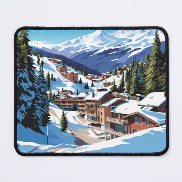 Item preview, A Pop Art Travel Print of Courchevel - France designed and sold by StudioRedKoala.
