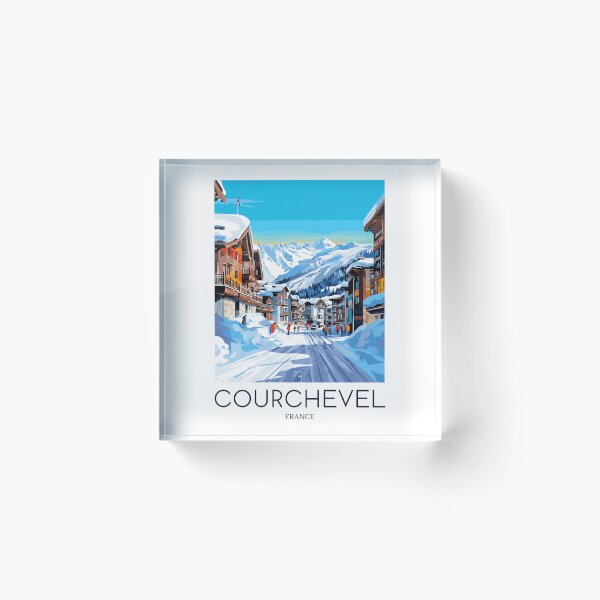 Item preview, A Pop Art Travel Print of Courchevel - France  designed and sold by StudioRedKoala.