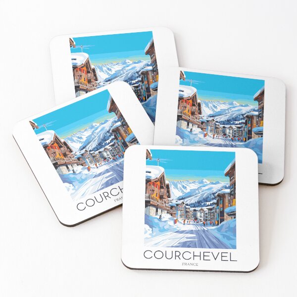 Item preview, A Pop Art Travel Print of Courchevel - France  designed and sold by StudioRedKoala.
