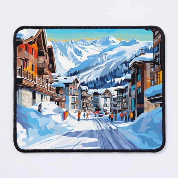 Item preview, A Pop Art Travel Print of Courchevel - France designed and sold by StudioRedKoala.