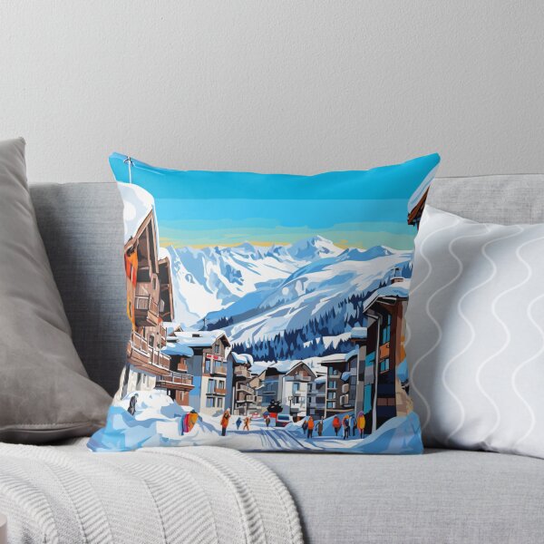 Item preview, A Pop Art Travel Print of Courchevel - France  designed and sold by StudioRedKoala.