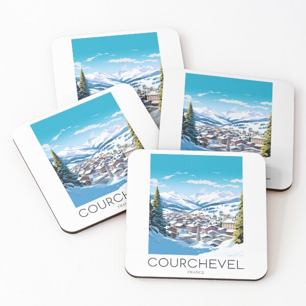 Item preview, A Pop Art Travel Print of Courchevel - France  designed and sold by StudioRedKoala.