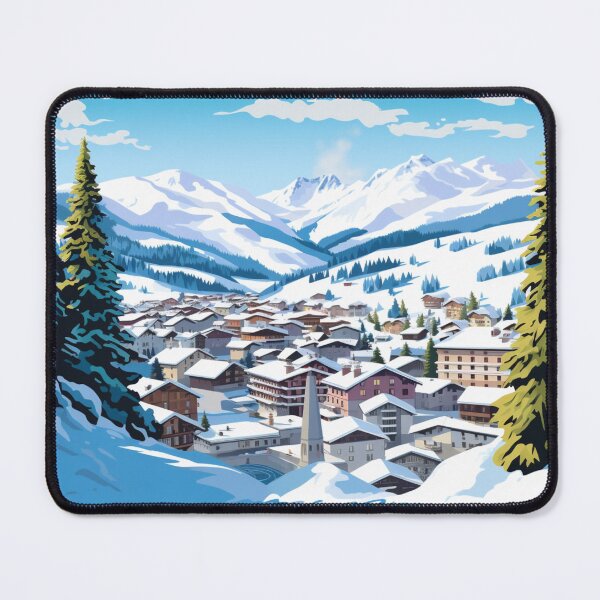Item preview, A Pop Art Travel Print of Courchevel - France designed and sold by StudioRedKoala.