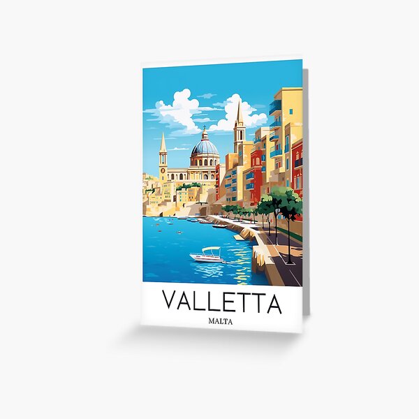 Item preview, A Pop Art Travel Print of Valletta - Malta  designed and sold by StudioRedKoala.