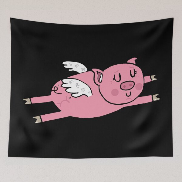 Item preview, Happy flying pig designed and sold by Adrian Serghie.