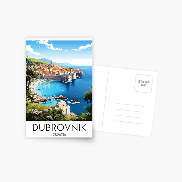 Item preview, A Pop Art Travel Print of Dubrovnik - Croatia  designed and sold by StudioRedKoala.