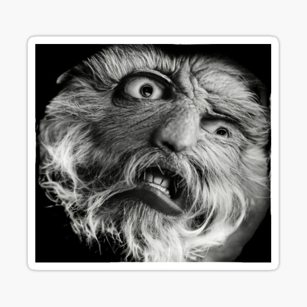 crazy-spooky-old-man-face-sticker-for-sale-by-megssd-redbubble