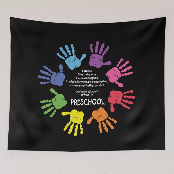 Item preview, I used to be WOKE. Then I went to PRESCHOOL. designed and sold by Allen Peterson.