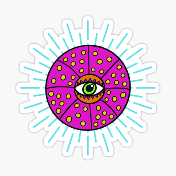 Oeil de fleur inspiré de Yayoi Kusama avec Starburst Sticker
