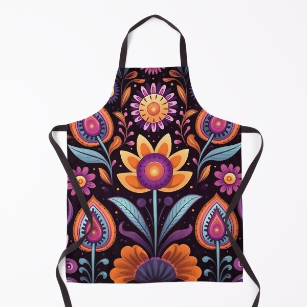 Item preview, Colorful Retro Boho Flowers and Leaves Pattern designed and sold by Lamarcy.