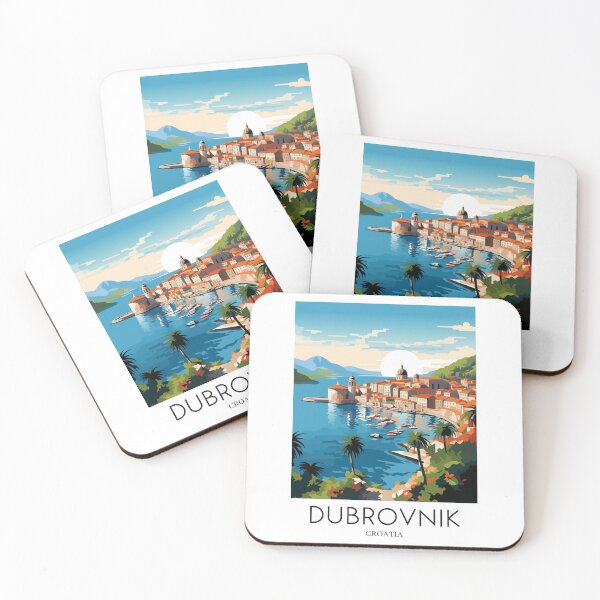 Item preview, A Pop Art Travel Print of Dubrovnik - Croatia  designed and sold by StudioRedKoala.