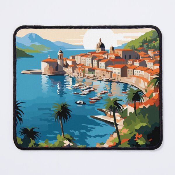 Item preview, A Pop Art Travel Print of Dubrovnik - Croatia designed and sold by StudioRedKoala.