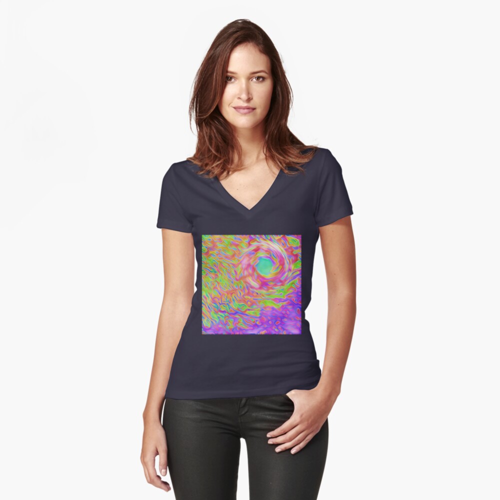 High in the air Fitted V-Neck T-Shirt