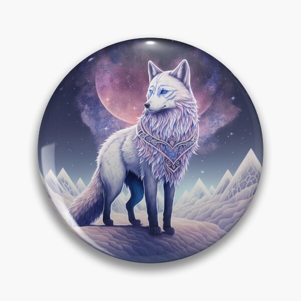 Item preview, Aurora Arctic Fox - Purple Fantasy Art | Dire Wolf designed and sold by dndivination.