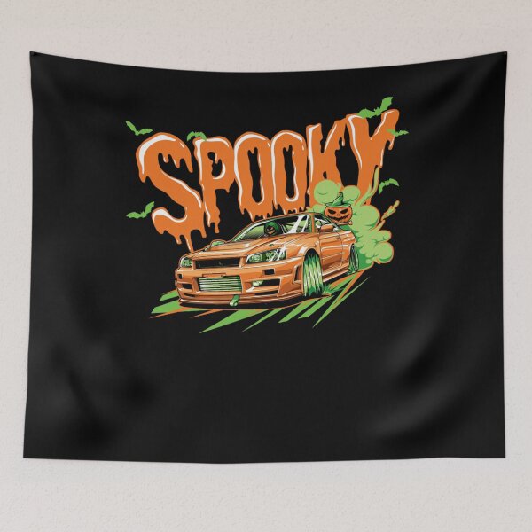 Item preview, Spooky Halloween R34 Green  designed and sold by ROBESALAT.