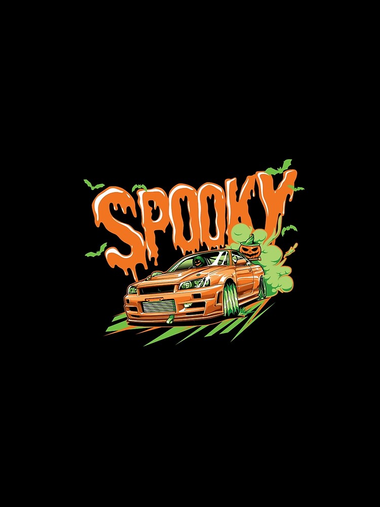 Thumbnail 3 of 3, Scarf, Spooky Halloween R34 Green designed and sold by ROBESALAT.
