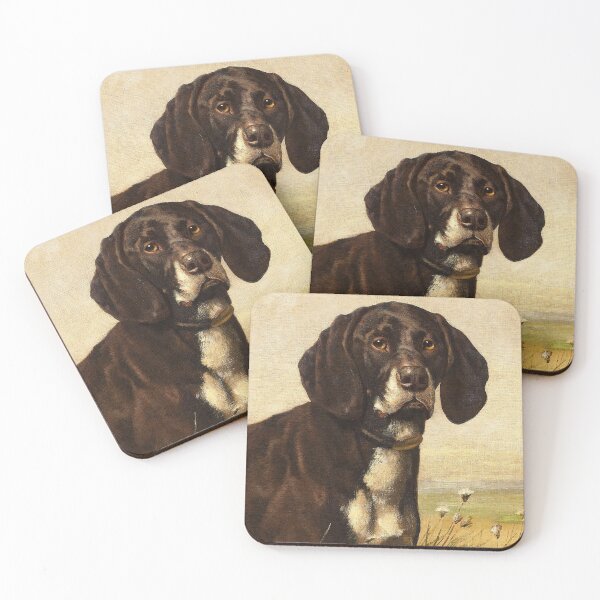 Artikelvorschau, Chocolate Lab Dog Vintage Dog Portrait entworfen und verkauft von vintagevivian.