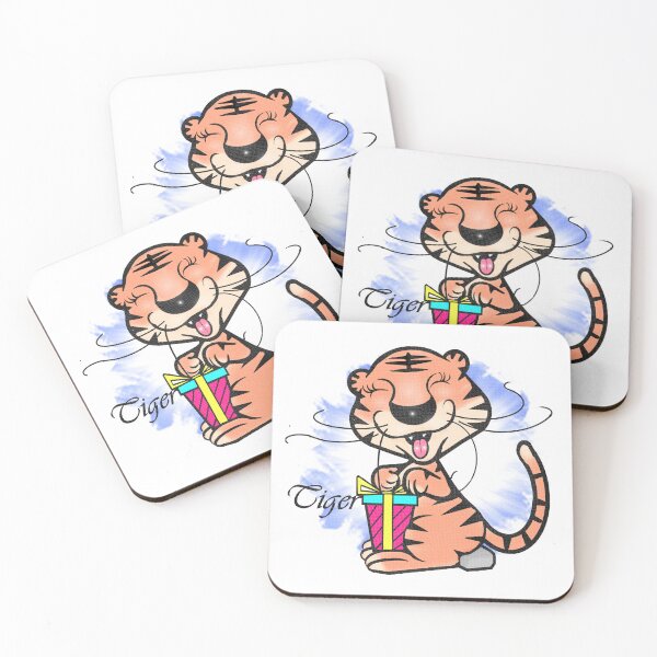 Item preview, Happy tiger - Season's Greetings  designed and sold by Shirley cute art .