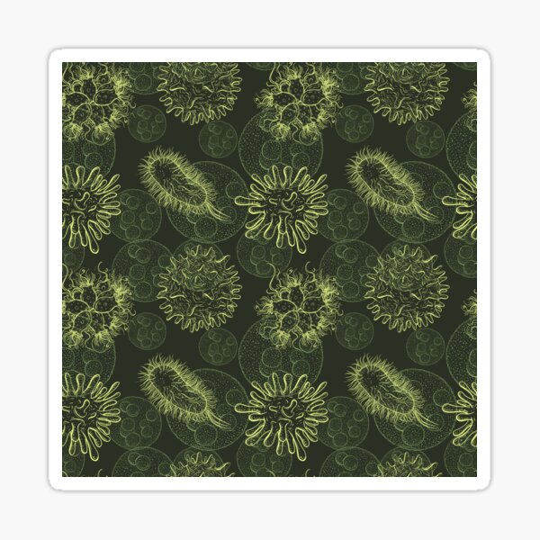 Item preview, Seamless pattern with microbes and viruses. designed and sold by kateja.