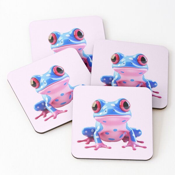 Item preview, 3D Pink and Blue Frog designed and sold by BrittsGraphics.