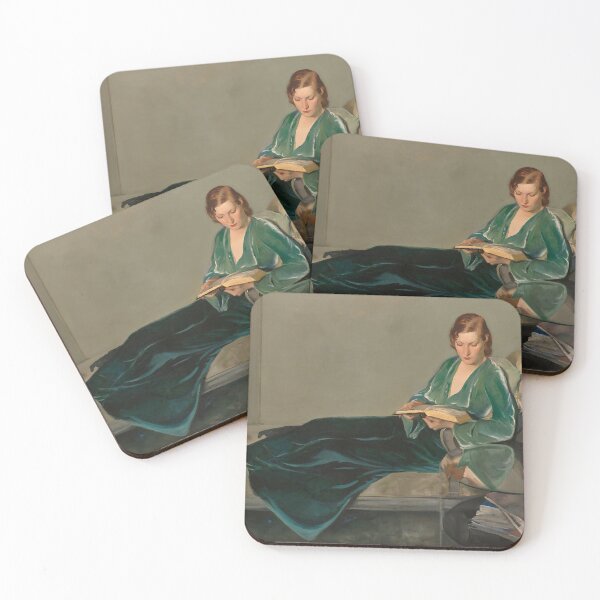 Item preview, Woman Reading Book, Vintage Woman Portrait designed and sold by vintagevivian.