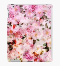 Vinilo o funda para iPad Elegante estampado de flores vintage de color rosa femenino