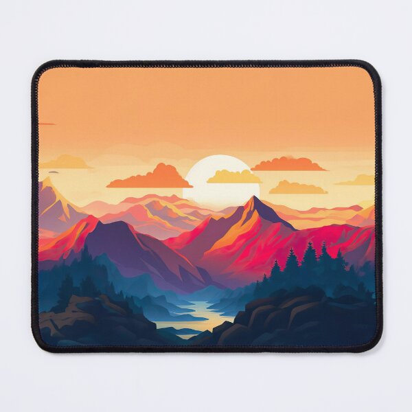 Item preview, Mountain Range Sunset Illustration designed and sold by Digi-Artsy.