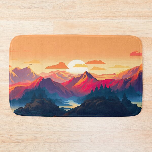 Item preview, Mountain Range Sunset Illustration designed and sold by Digi-Artsy.