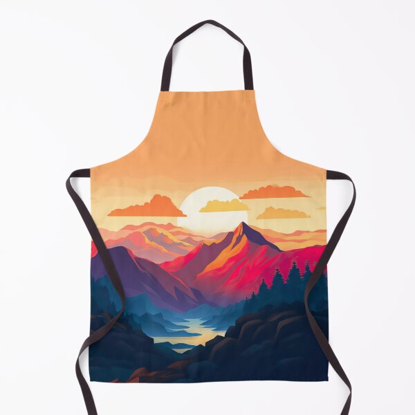 Item preview, Mountain Range Sunset Illustration designed and sold by Digi-Artsy.