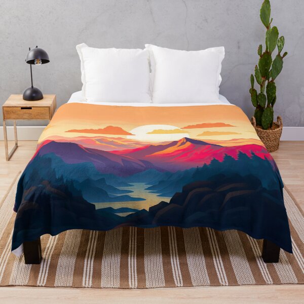 Item preview, Mountain Range Sunset Illustration designed and sold by Digi-Artsy.