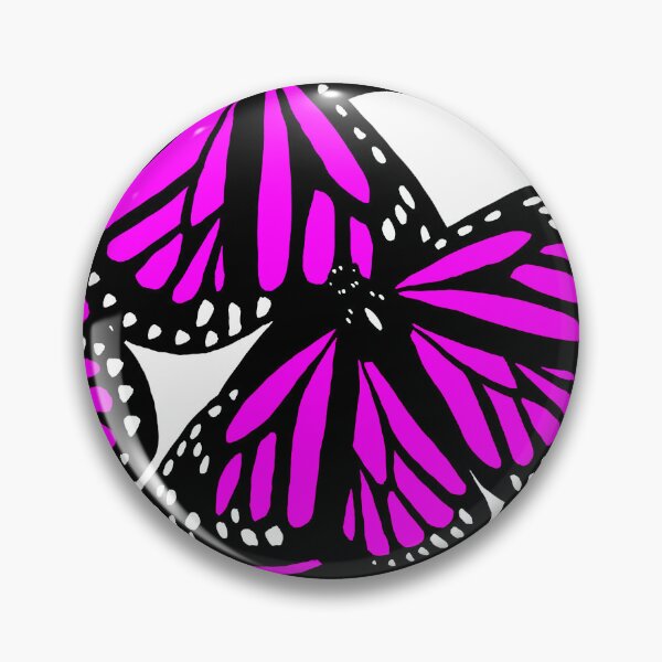 Item preview, Bright Pink Monarch Butterflies flying bright white background designed and sold by WildCanyon.