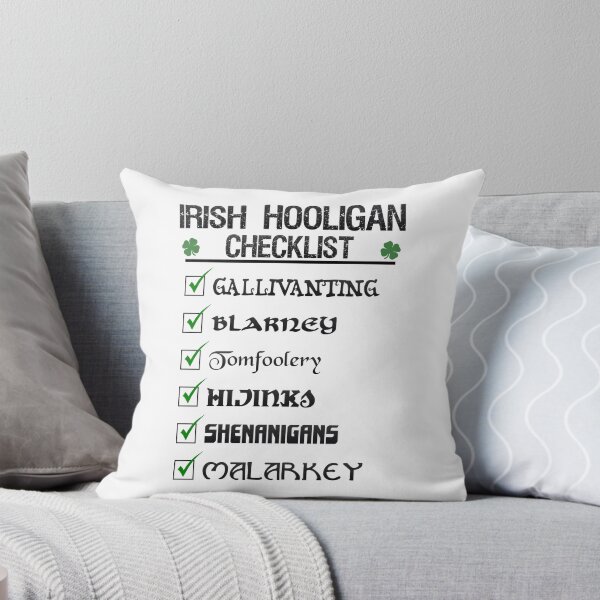Item preview, Irish Hooligan Checklist Funny St Patrick's Day Blarney Malarkey Shenanigans designed and sold by DropPoint10.