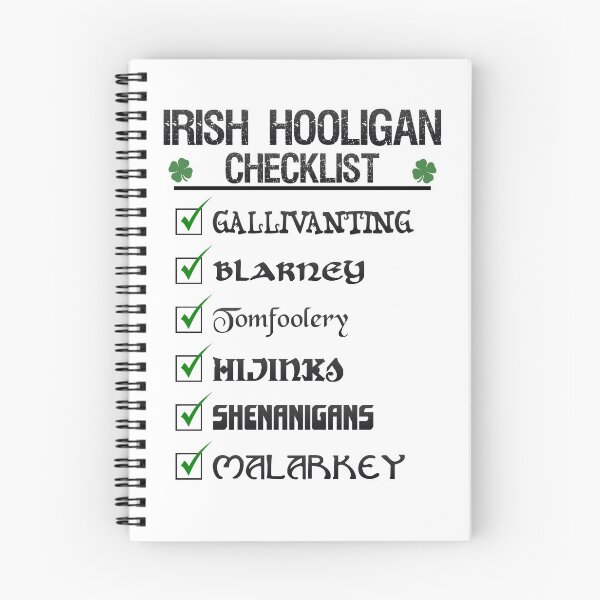 Item preview, Irish Hooligan Checklist Funny St Patrick's Day Blarney Malarkey Shenanigans designed and sold by DropPoint10.